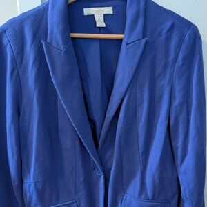 Comfy blue sweater blazer